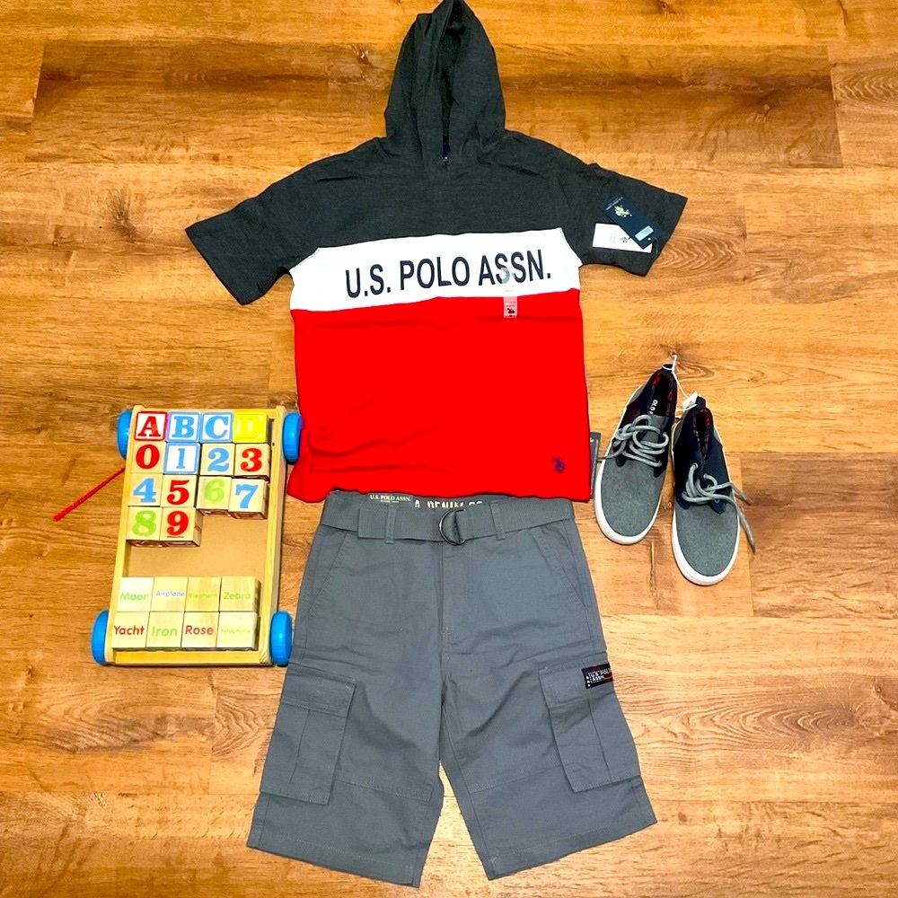 uspolo kid ti shot size 8  color blue in white form nostrum